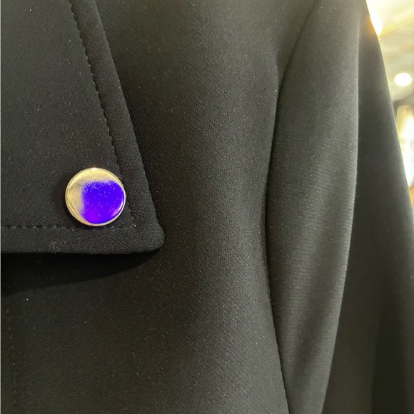 Veronica Beard Scuba Hadley Moto Jacket in black size 8 - Picture 7 of 9